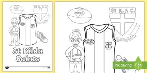 st kilda football club colouring pages